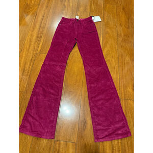 Women's Current/Elliott Magenta Corduroy Flare Pants Size 23